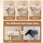 Multipurpose Blow Dryer Holder – Wall-Mounted Holder for Dryer, Straightener & Accessories