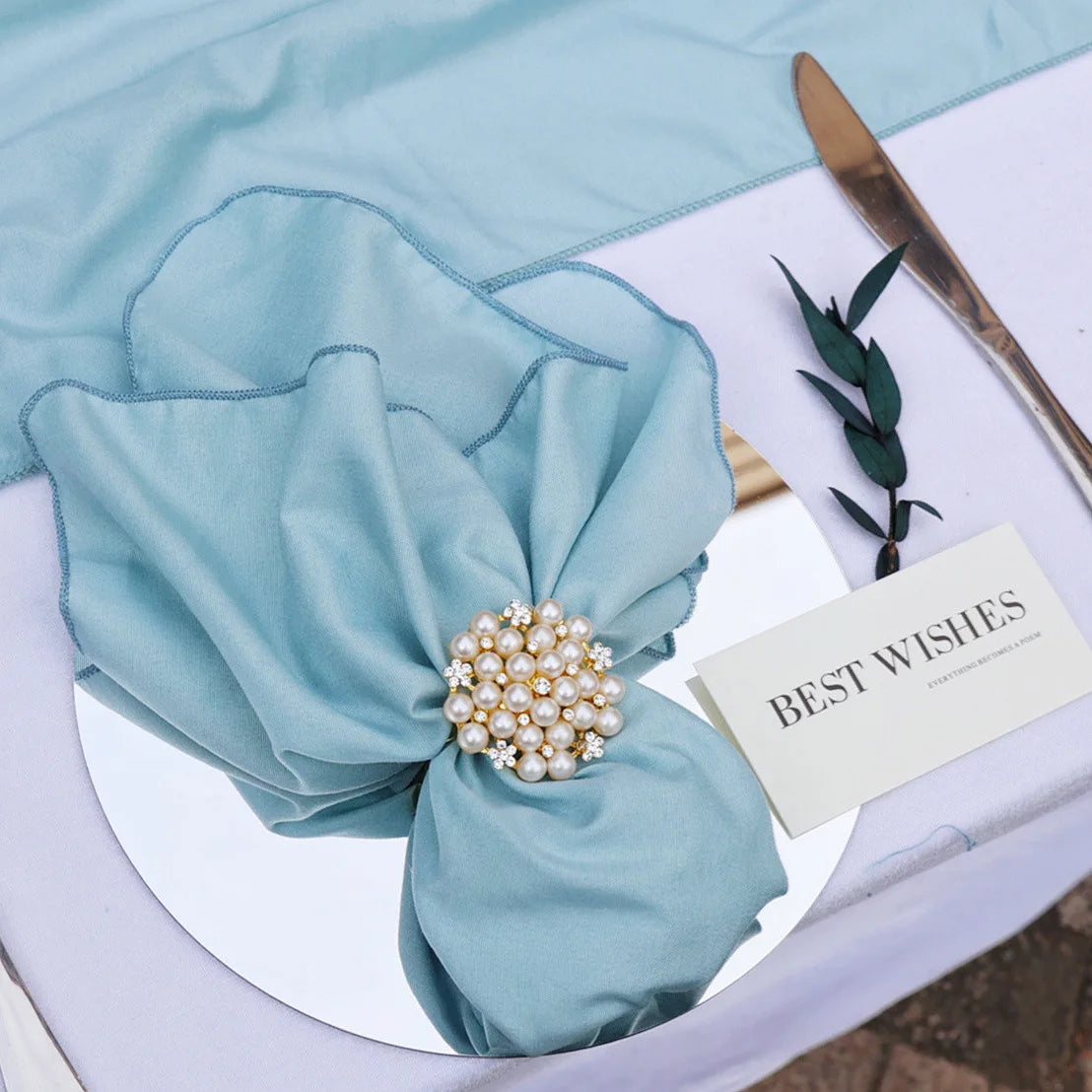 Serenity Gauze Napkin Set – 4PCS Handmade Elegance