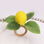 Lemon Grove Charm – Set of 4 Handmade Napkin Rings