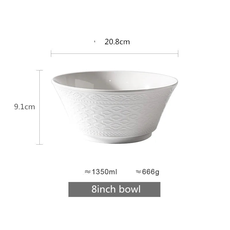 Blanc Élégant Dinner Set