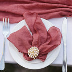 Serenity Gauze Napkin Set – 4PCS Handmade Elegance