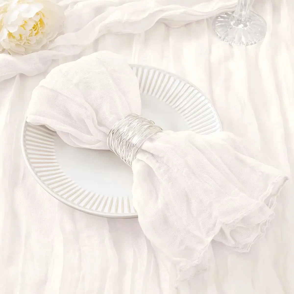 Whisper Touch – 12PCS Boho Gauze Napkin Set