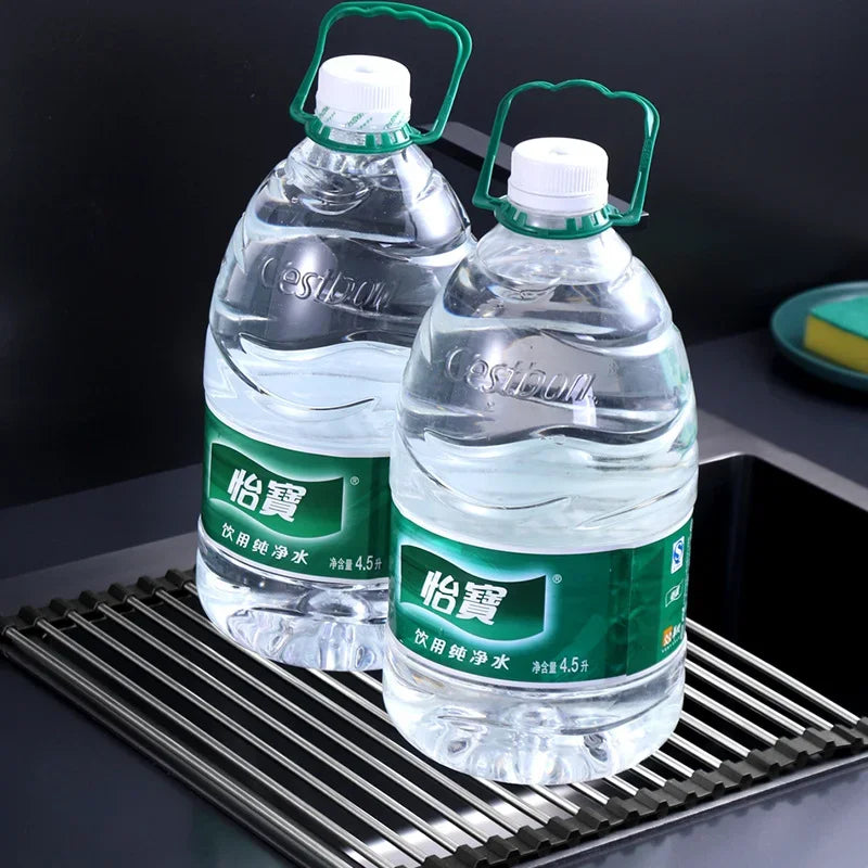 FlexiDry Pro – 304 Stainless Steel & Silicone Folding Sink Rack