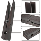 Jumbo Wooden Towel Clips – Set of 2 with Nano Adhesives | Wall-Mounted Organizer