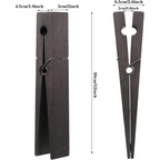 Jumbo Wooden Towel Clips – Set of 2 with Nano Adhesives | Wall-Mounted Organizer