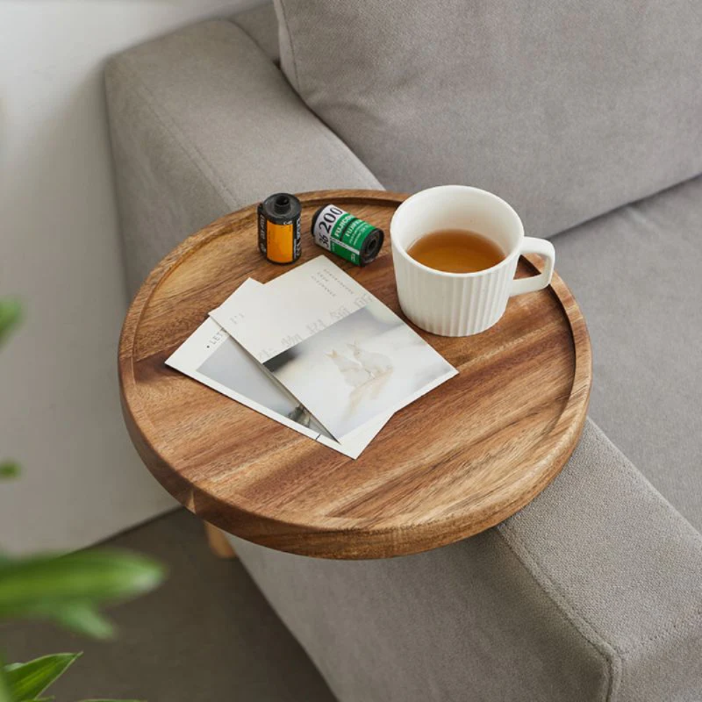 Modena Clip-On Sofa Tray - Elegant Armrest Organizer