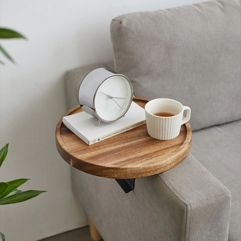 Modena Clip-On Sofa Tray - Elegant Armrest Organizer