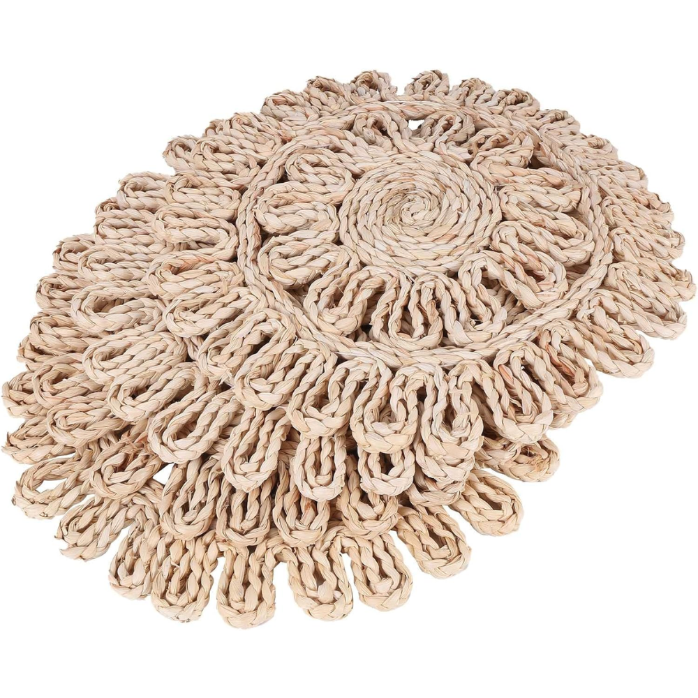 Rustic Boho Table Mats – Natural Woven Rattan Placemats