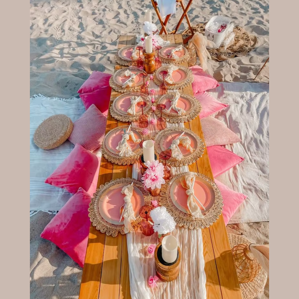 Rustic Boho Table Mats – Natural Woven Rattan Placemats