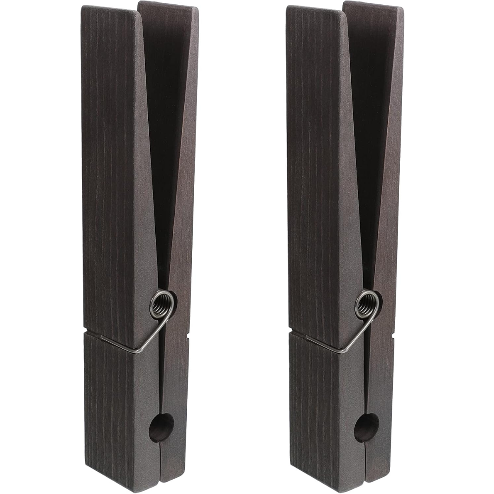 Jumbo Wooden Towel Clips – Set of 2 with Nano Adhesives | Wall-Mounted Organizer